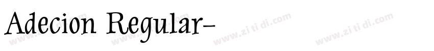 Adecion Regular字体转换